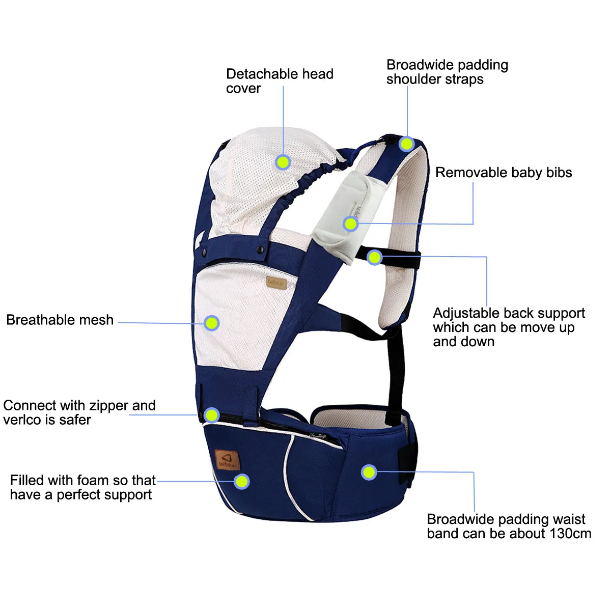 Bebamour New Style Designer Sling and Baby Carrier 2 in 1,Approved by U.S. Safety Standards