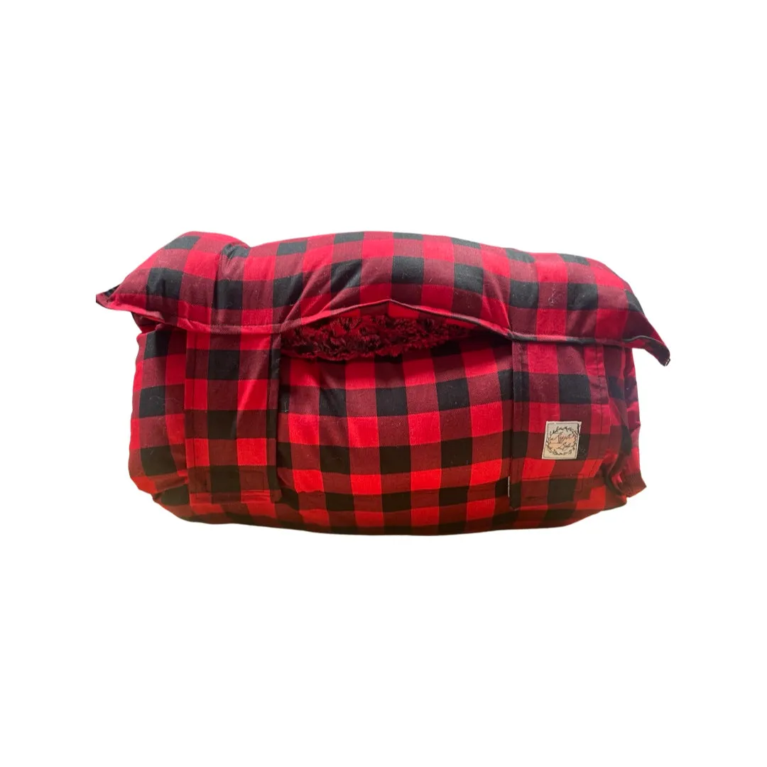 Black & red gingham
