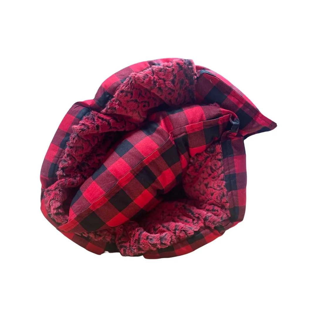 Black & red gingham