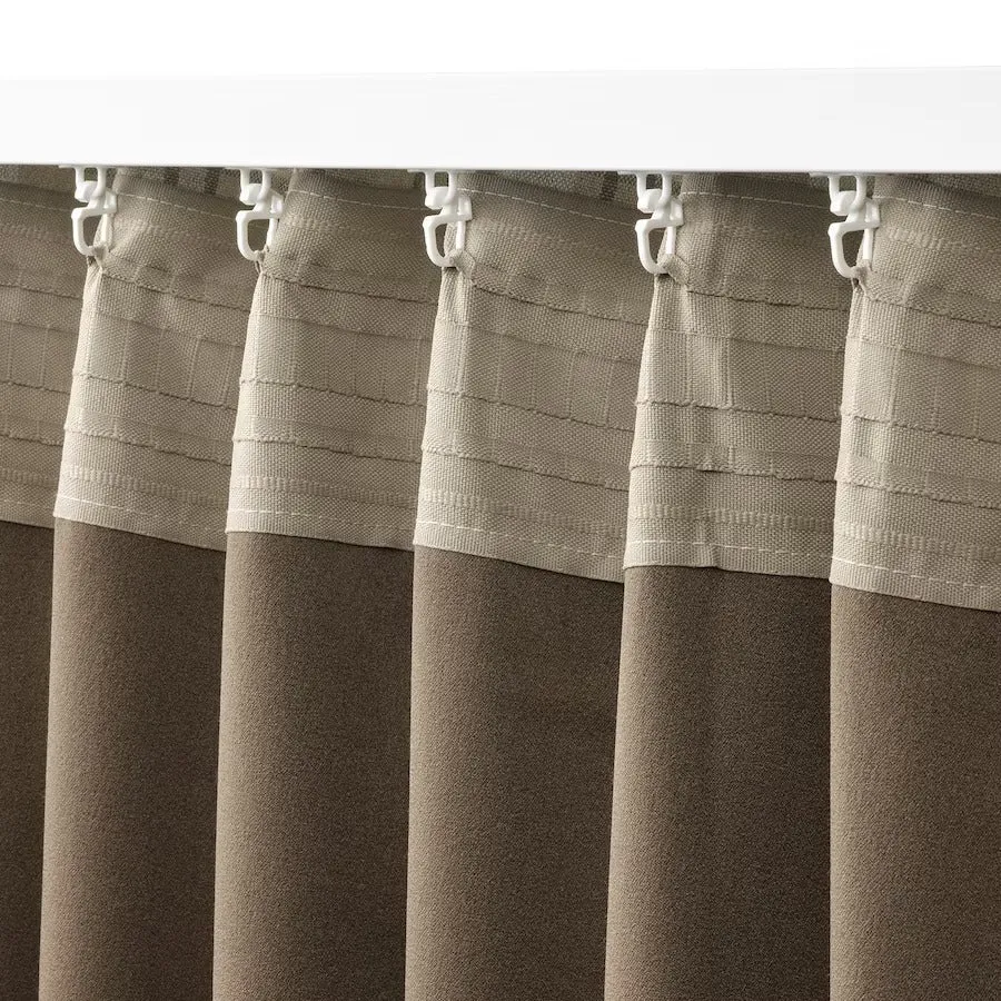 Curtains Ikea Haggveckmal Blackout, 2 pcs., 145x250 cm, beige