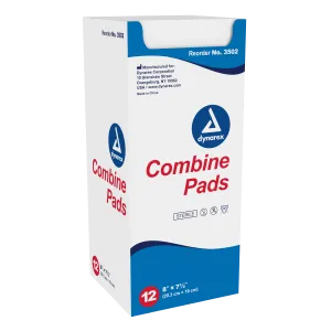 Dynarex - Combine Pads 1/pouch - Sterile, 8" x 7 1/2"