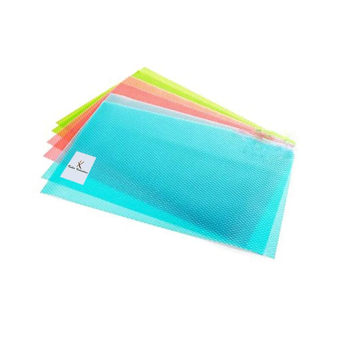 Kuber Industries Multipurpose Refrigerator Drawer Mat|Circle Design & Water Proof PVC Material|Size-48 cm x 33 cm,Pack of 6, Multicolour, Polyvinyl Chloride