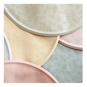 Natruba Rubber Bath Mat Round Leaf Pattern