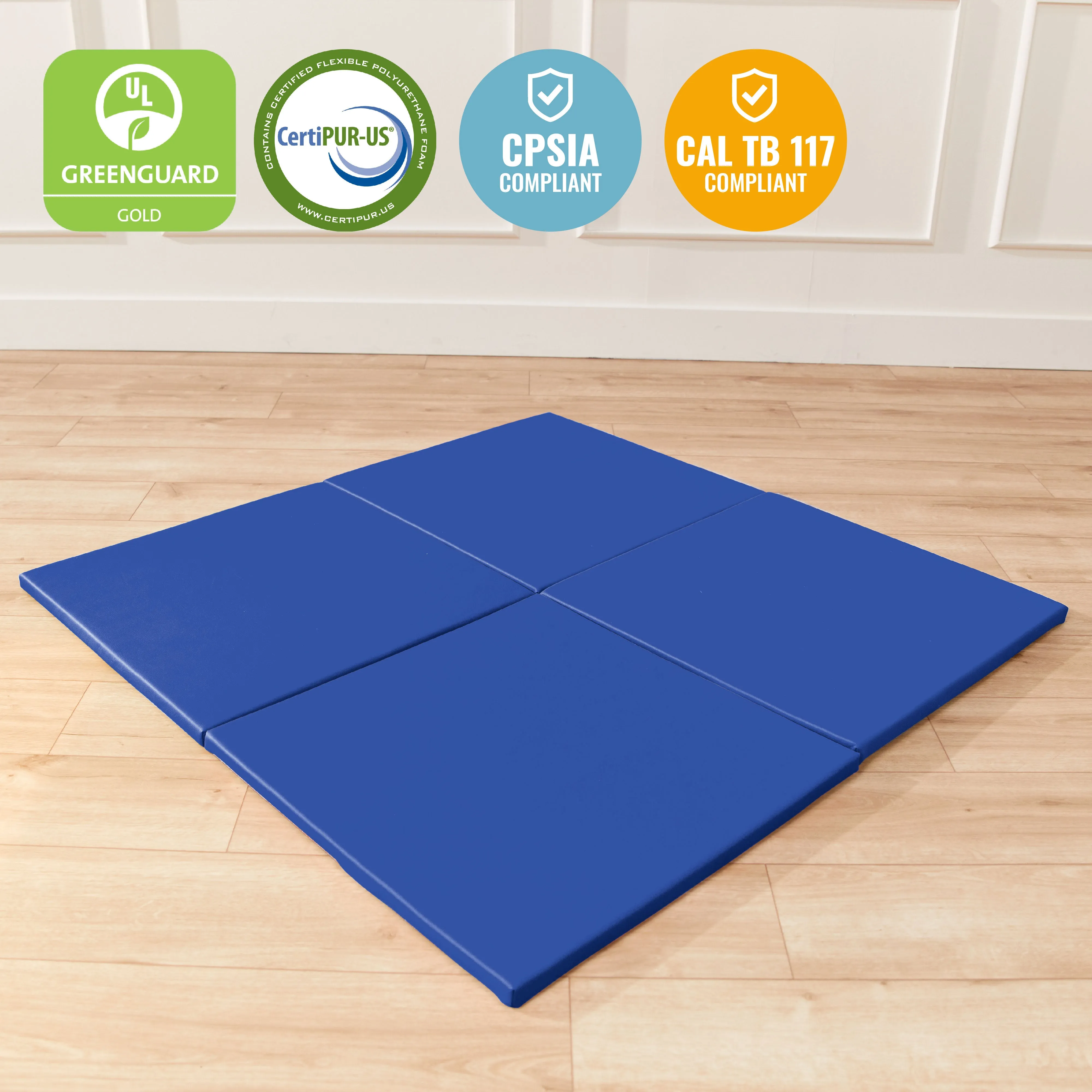 Play Patch Activity Mat Squares, Modular Playmat, 4-Pack