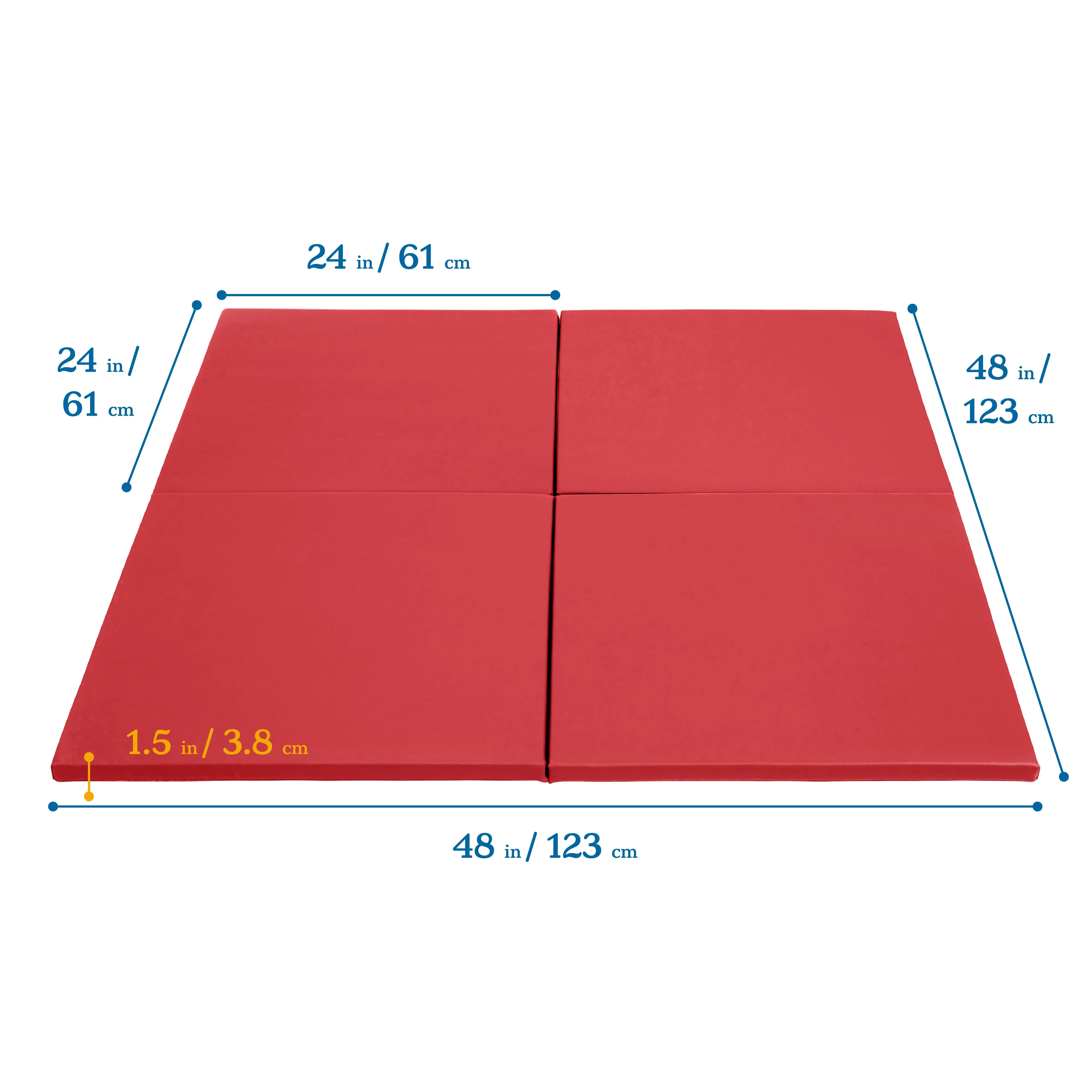 Play Patch Activity Mat Squares, Modular Playmat, 4-Pack