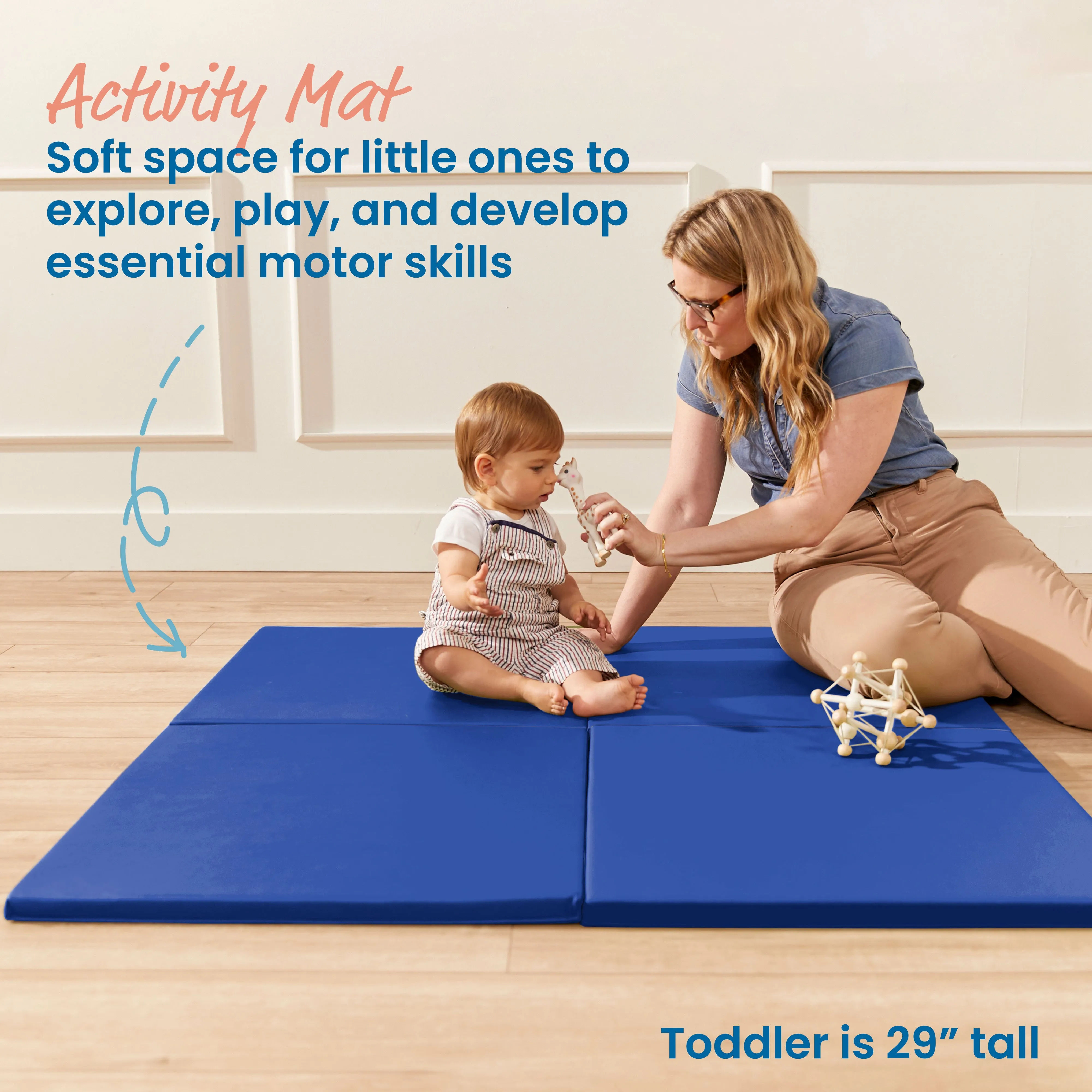 Play Patch Activity Mat Squares, Modular Playmat, 4-Pack