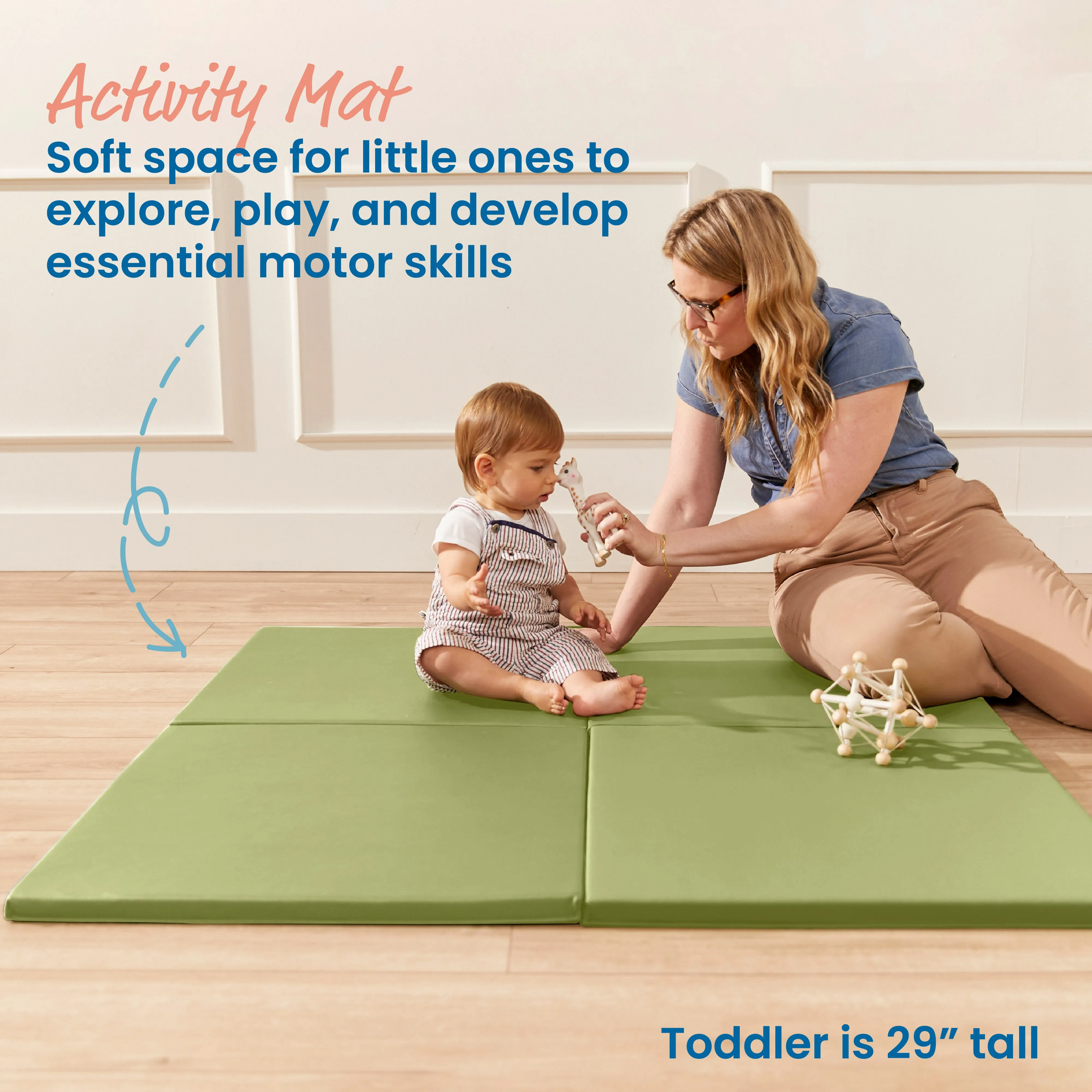 Play Patch Activity Mat Squares, Modular Playmat, 4-Pack