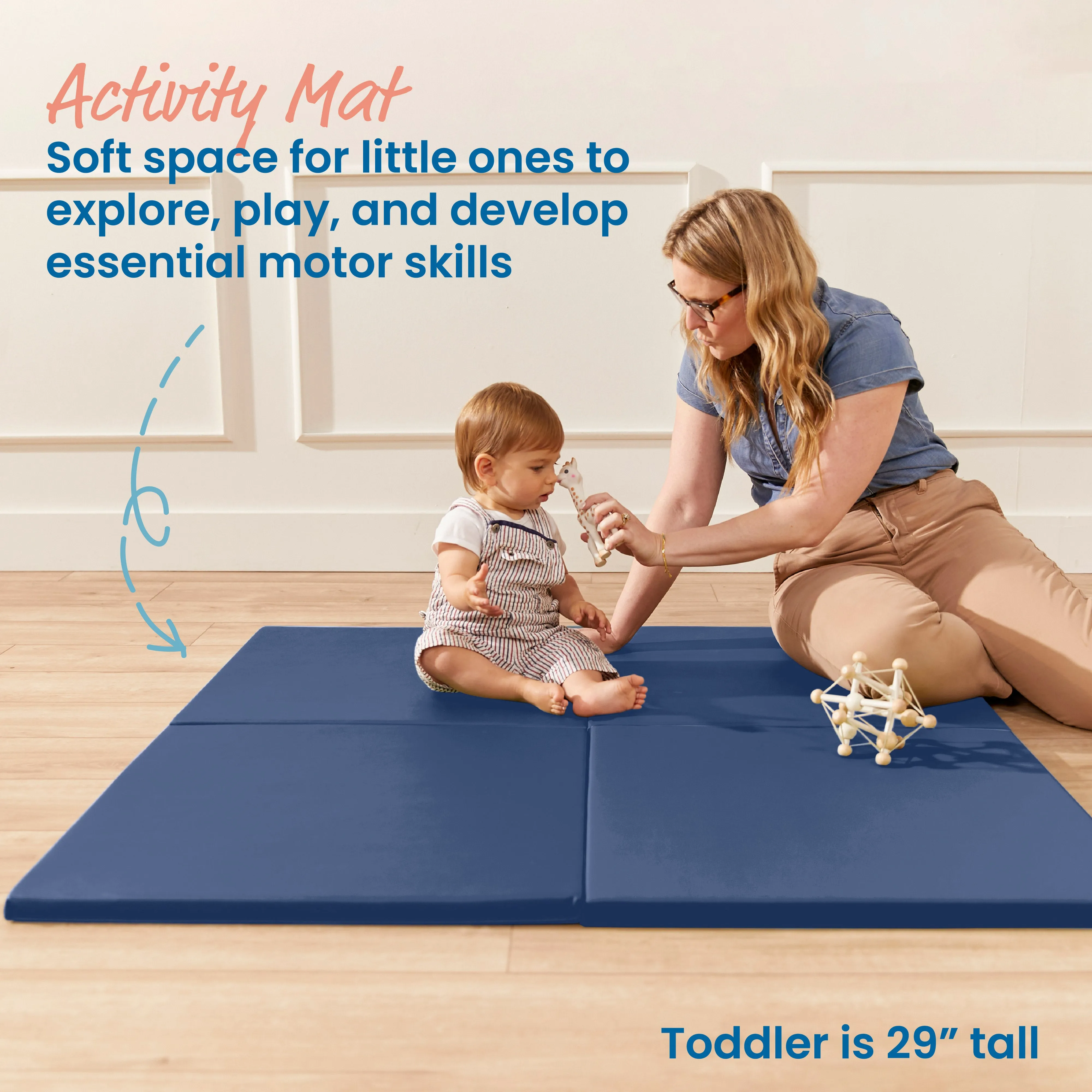 Play Patch Activity Mat Squares, Modular Playmat, 4-Pack