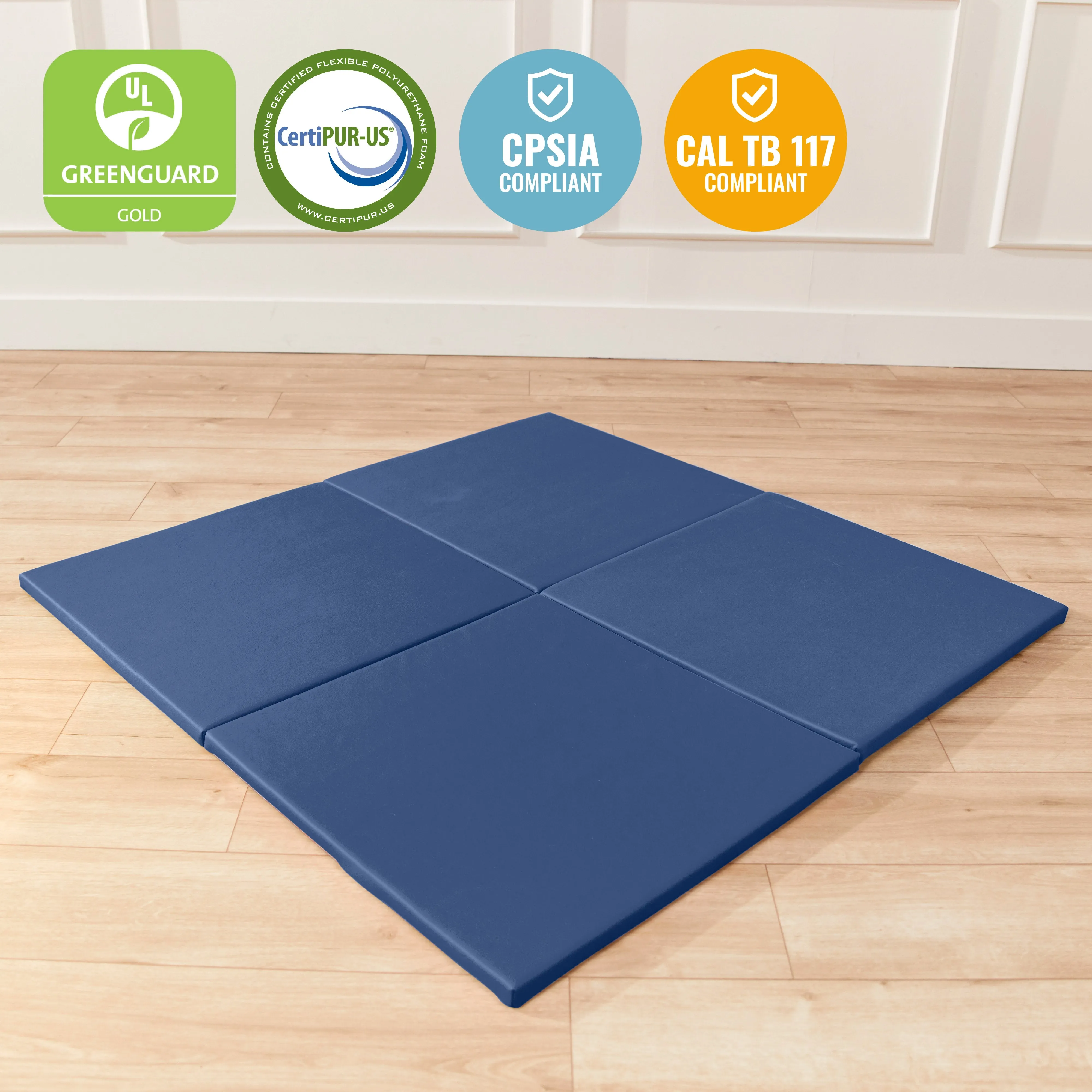 Play Patch Activity Mat Squares, Modular Playmat, 4-Pack