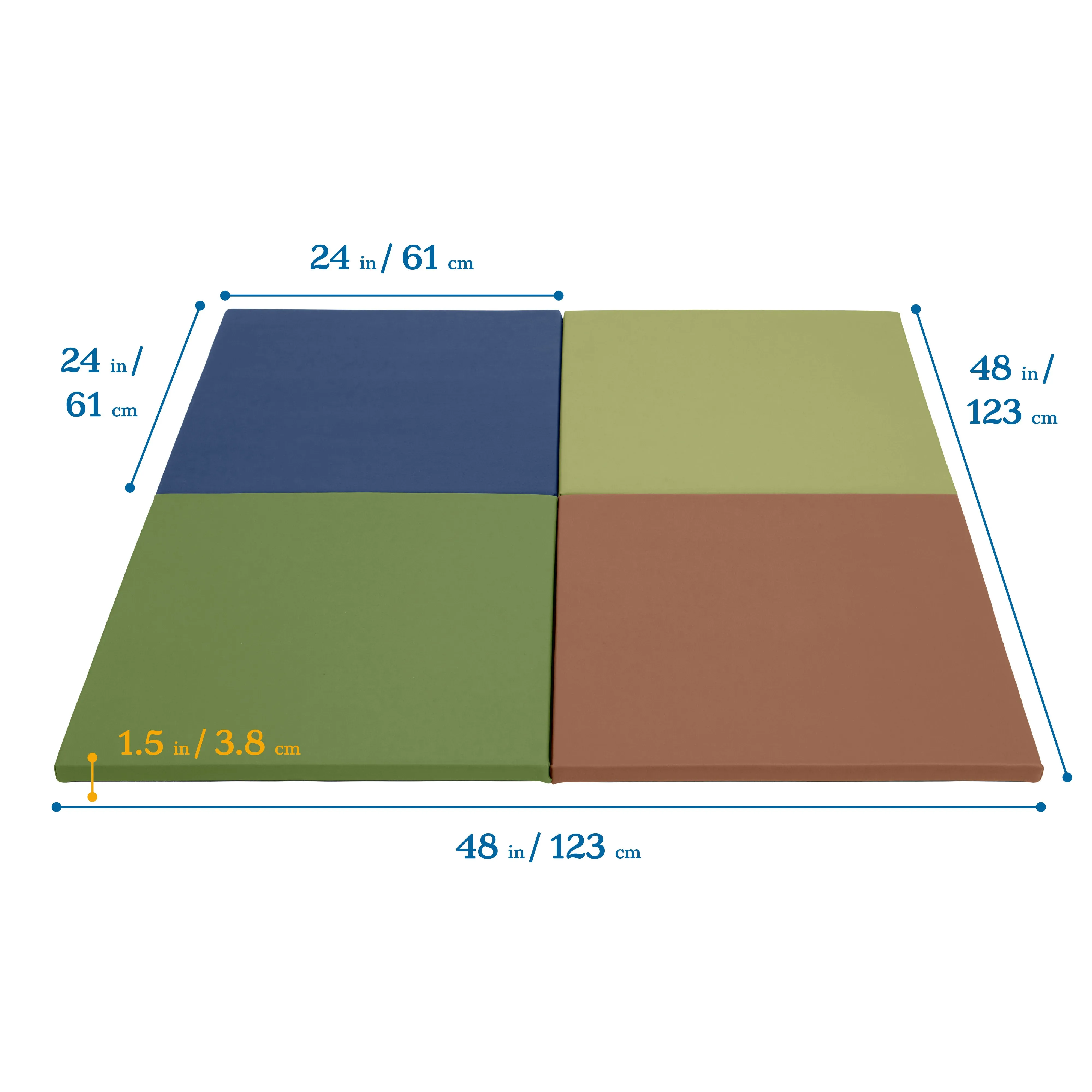 Play Patch Activity Mat Squares, Modular Playmat, 4-Pack