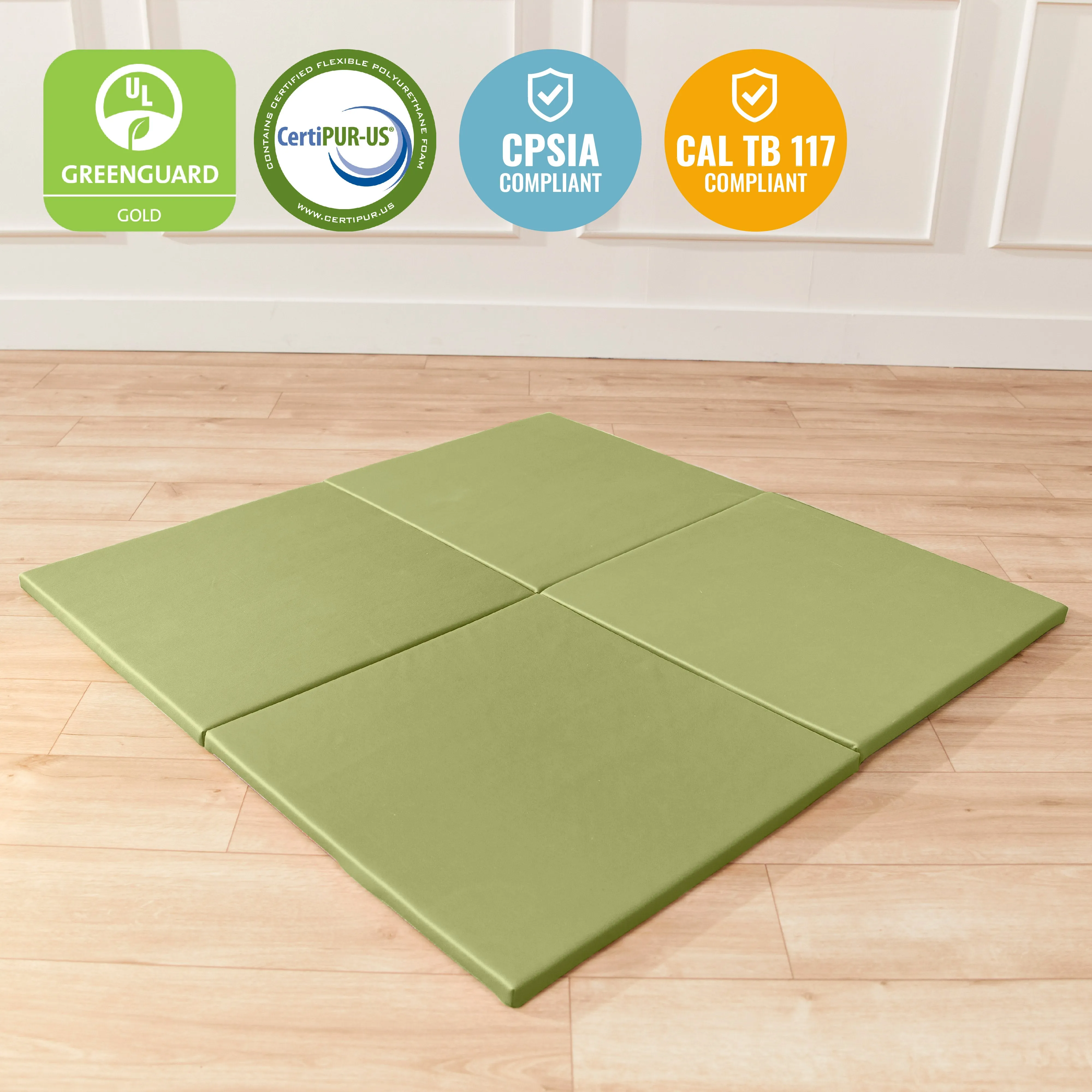 Play Patch Activity Mat Squares, Modular Playmat, 4-Pack
