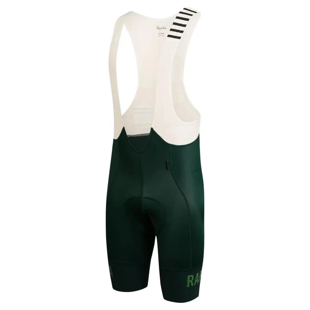 RAPHA Pro Team Bib Shorts II Regular - SBC Dark Green/Off-White